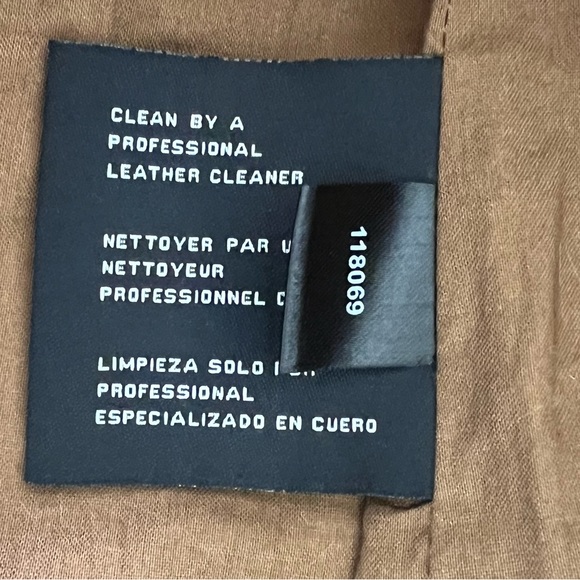 Michael Michael Kors brown leather jacket size M - Picture 12 of 13